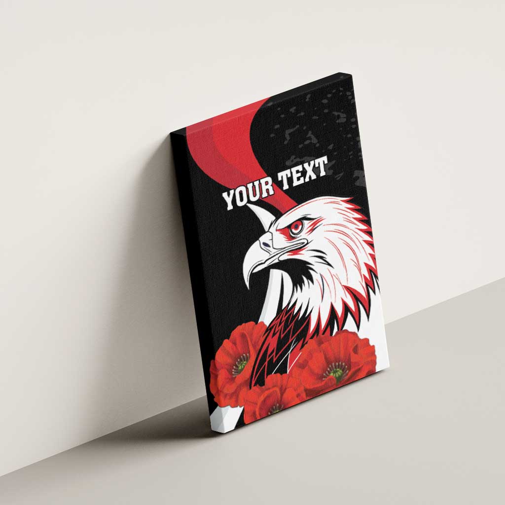 Personalized Poland Eagle Canvas Wall Art Rzeczpospolita Polska Poppy Flower