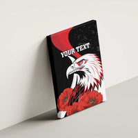 Personalized Poland Eagle Canvas Wall Art Rzeczpospolita Polska Poppy Flower