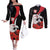 Personalized Poland Eagle Couples Matching Off The Shoulder Long Sleeve Dress and Long Sleeve Button Shirt Rzeczpospolita Polska Poppy Flower