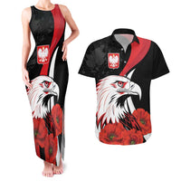 Personalized Poland Eagle Couples Matching Tank Maxi Dress and Hawaiian Shirt Rzeczpospolita Polska Poppy Flower