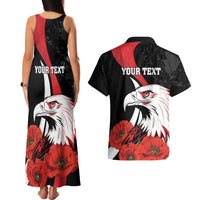 Personalized Poland Eagle Couples Matching Tank Maxi Dress and Hawaiian Shirt Rzeczpospolita Polska Poppy Flower