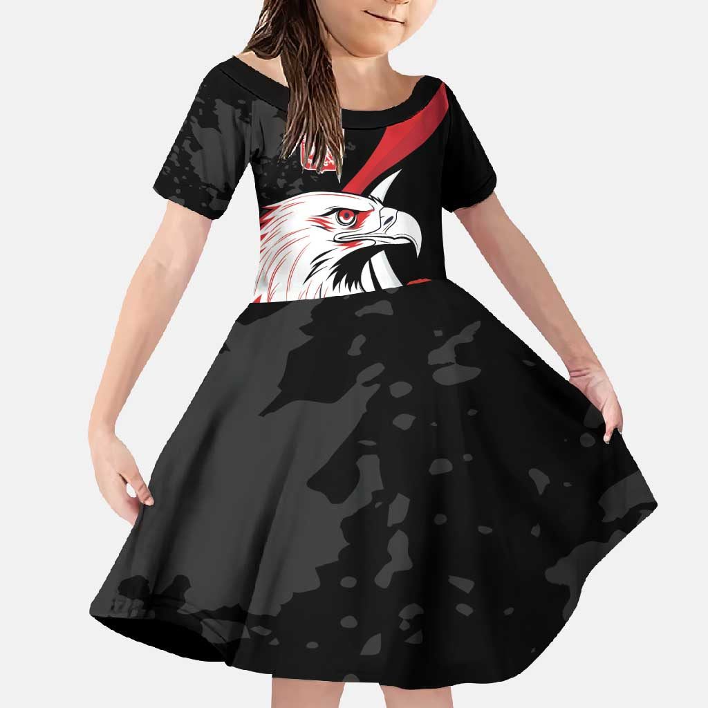 Personalized Poland Eagle Family Matching Long Sleeve Bodycon Dress and Hawaiian Shirt Rzeczpospolita Polska Poppy Flower