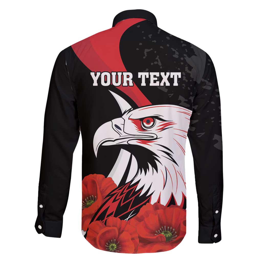Personalized Poland Eagle Family Matching Long Sleeve Bodycon Dress and Hawaiian Shirt Rzeczpospolita Polska Poppy Flower