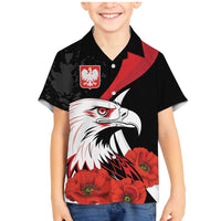 Personalized Poland Eagle Family Matching Mermaid Dress and Hawaiian Shirt Rzeczpospolita Polska Poppy Flower