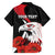 Personalized Poland Eagle Family Matching Off The Shoulder Long Sleeve Dress and Hawaiian Shirt Rzeczpospolita Polska Poppy Flower