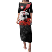Personalized Poland Eagle Family Matching Puletasi and Hawaiian Shirt Rzeczpospolita Polska Poppy Flower
