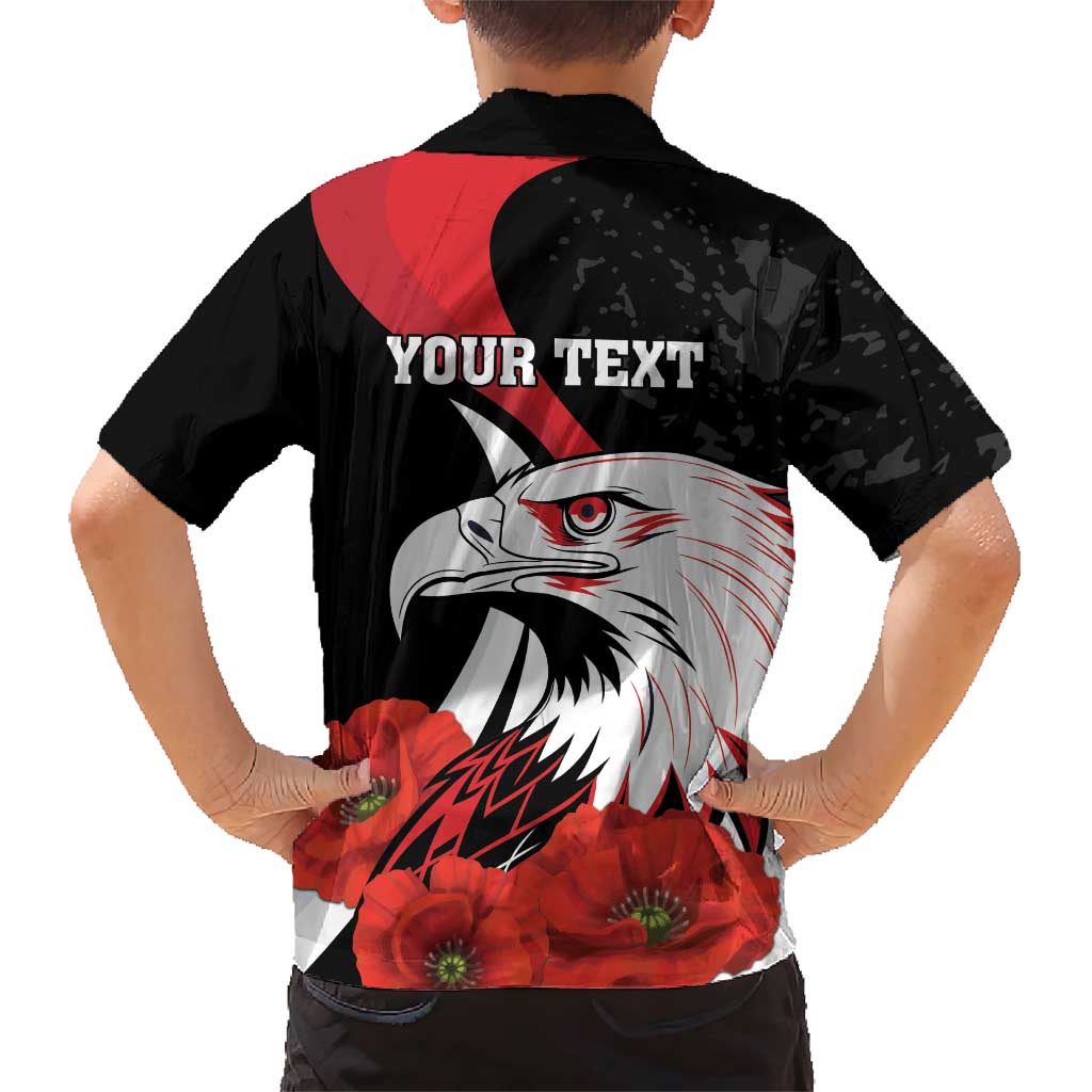 Personalized Poland Eagle Family Matching Short Sleeve Bodycon Dress and Hawaiian Shirt Rzeczpospolita Polska Poppy Flower