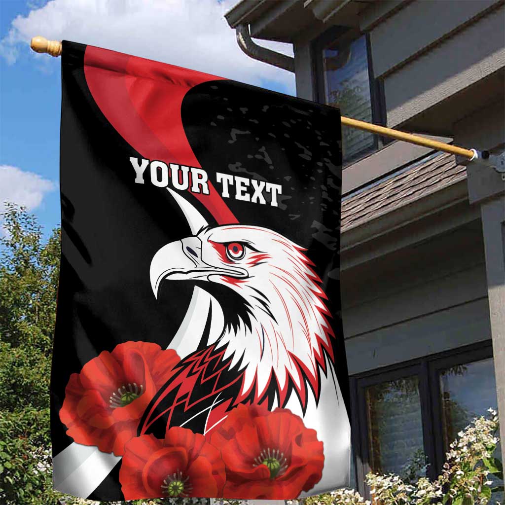 Personalized Poland Eagle Garden Flag Rzeczpospolita Polska Poppy Flower