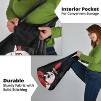 Personalized Poland Eagle Grocery Bag Rzeczpospolita Polska Poppy Flower