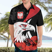 Personalized Poland Eagle Hawaiian Shirt Rzeczpospolita Polska Poppy Flower