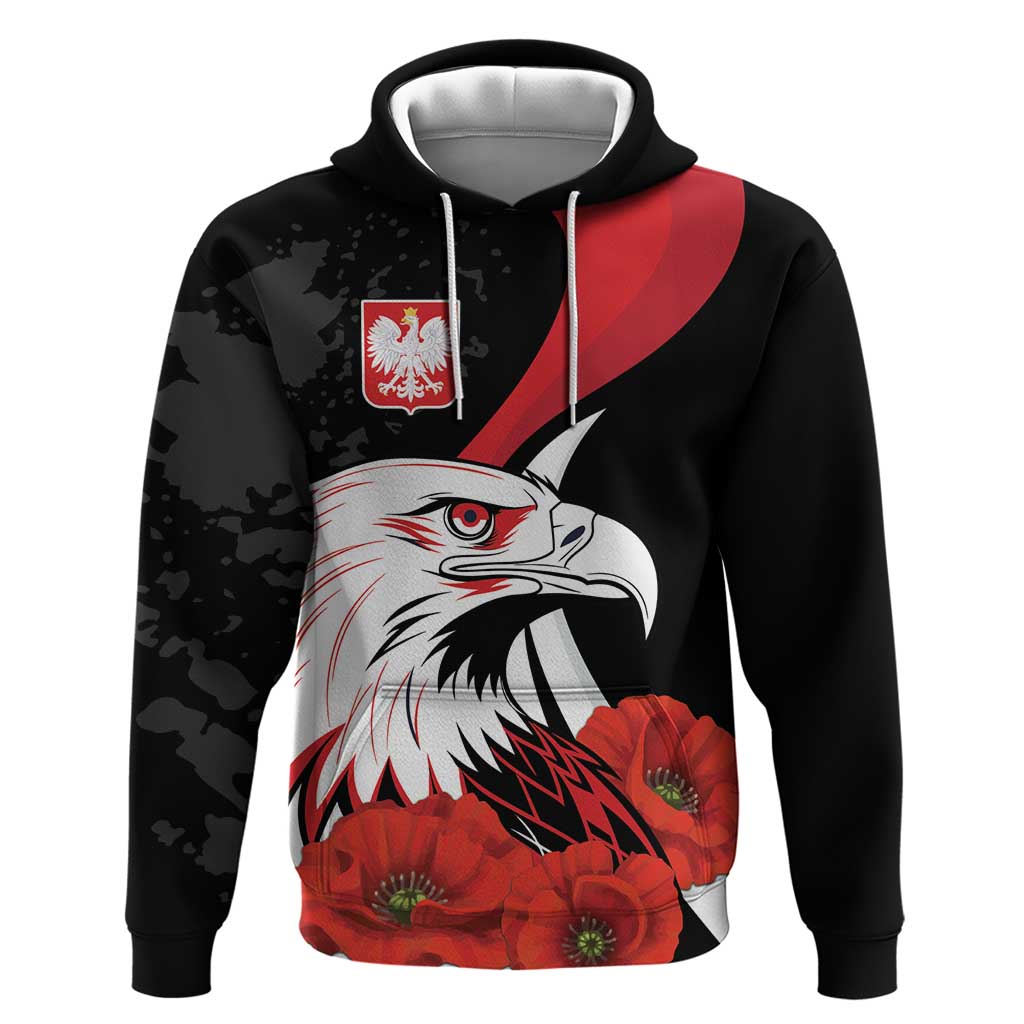 Personalized Poland Eagle Hoodie Rzeczpospolita Polska Poppy Flower