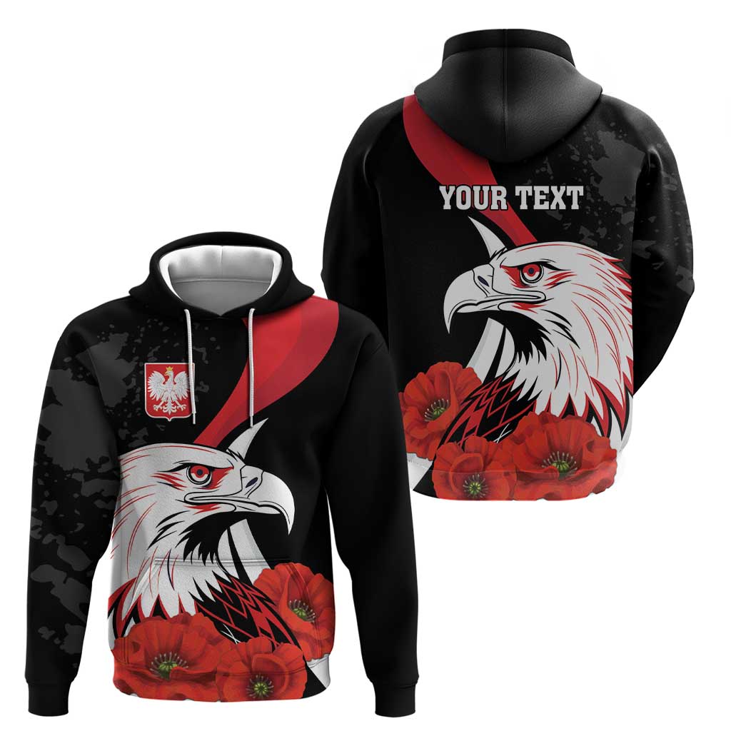 Personalized Poland Eagle Hoodie Rzeczpospolita Polska Poppy Flower