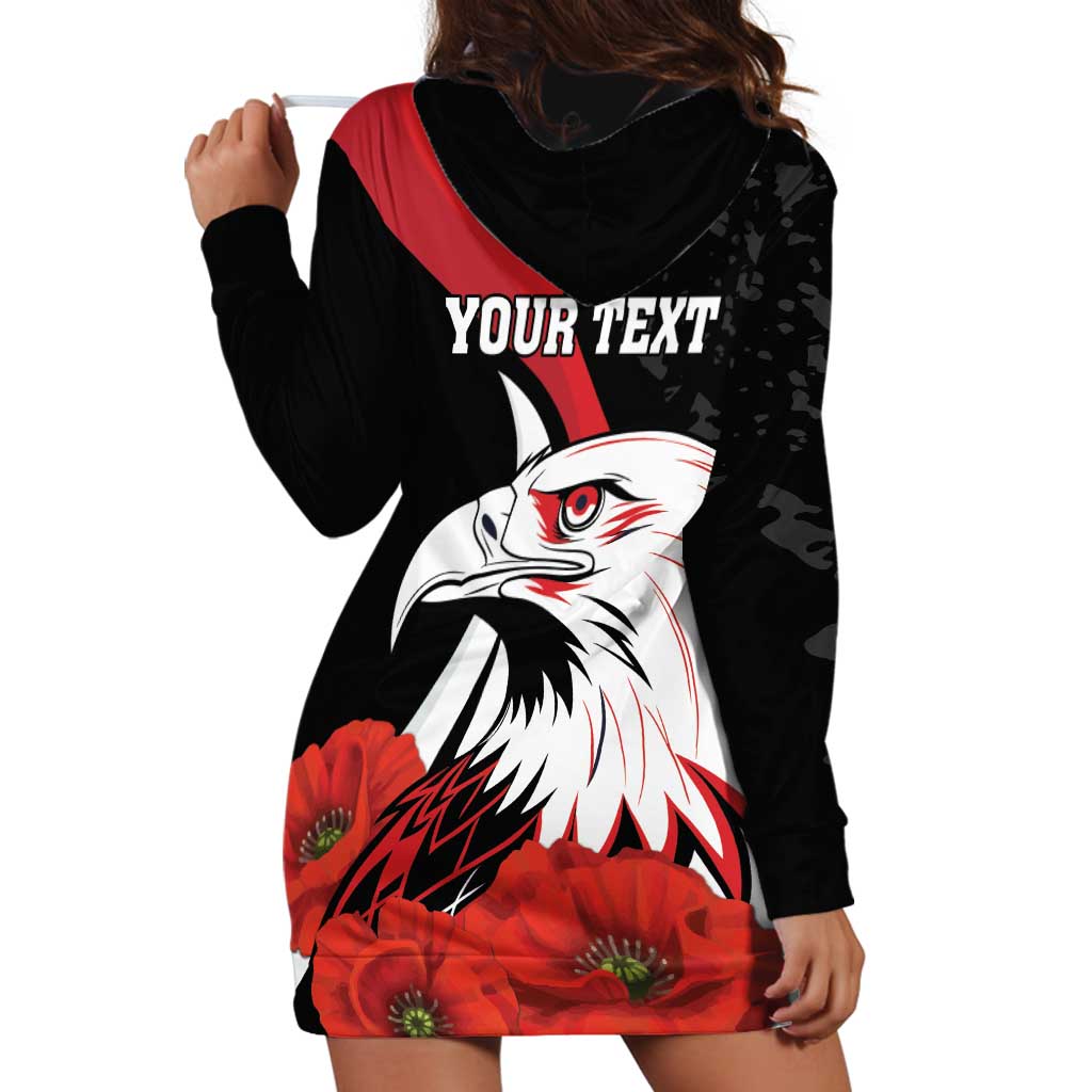 Personalized Poland Eagle Hoodie Dress Rzeczpospolita Polska Poppy Flower