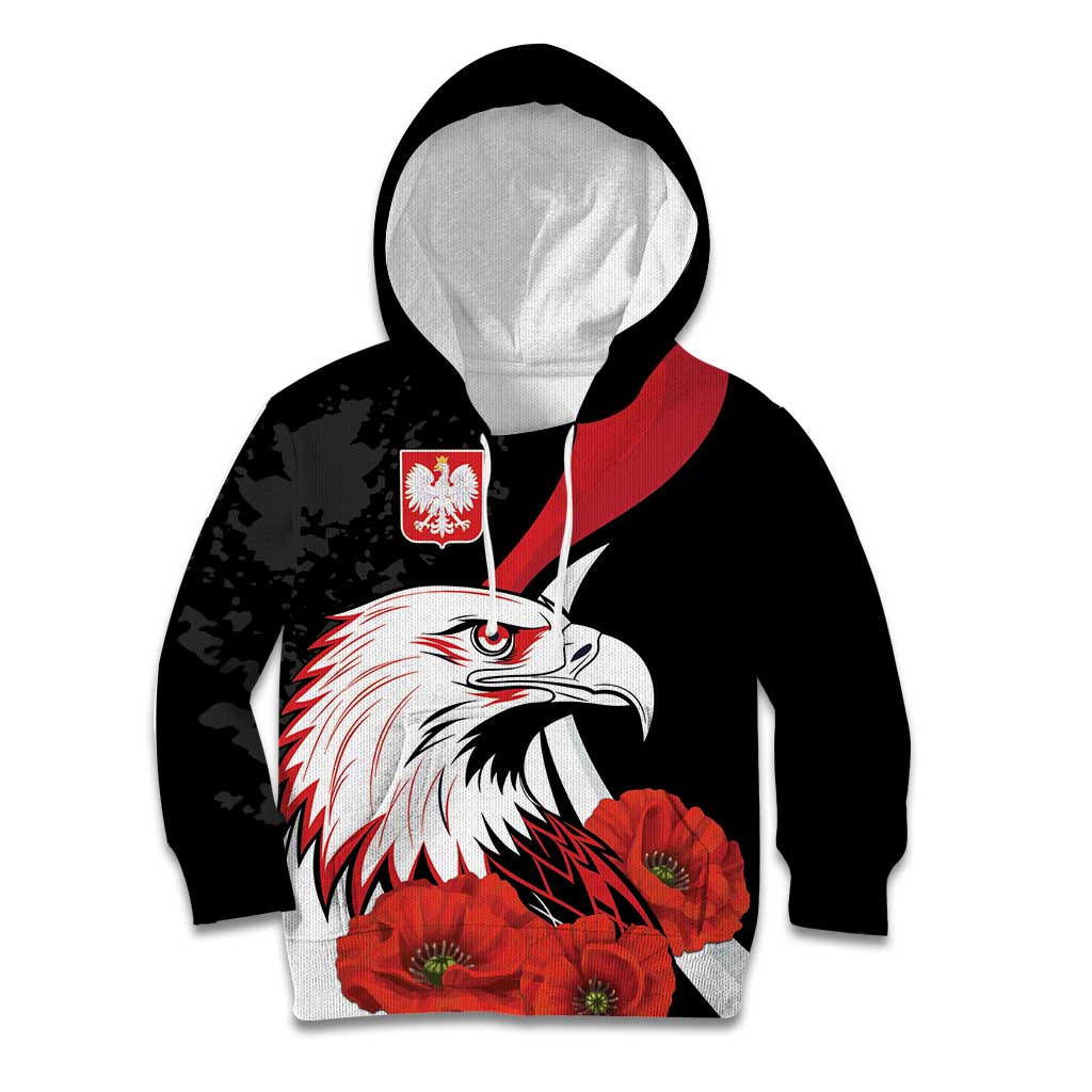 Personalized Poland Eagle Kid Hoodie Rzeczpospolita Polska Poppy Flower