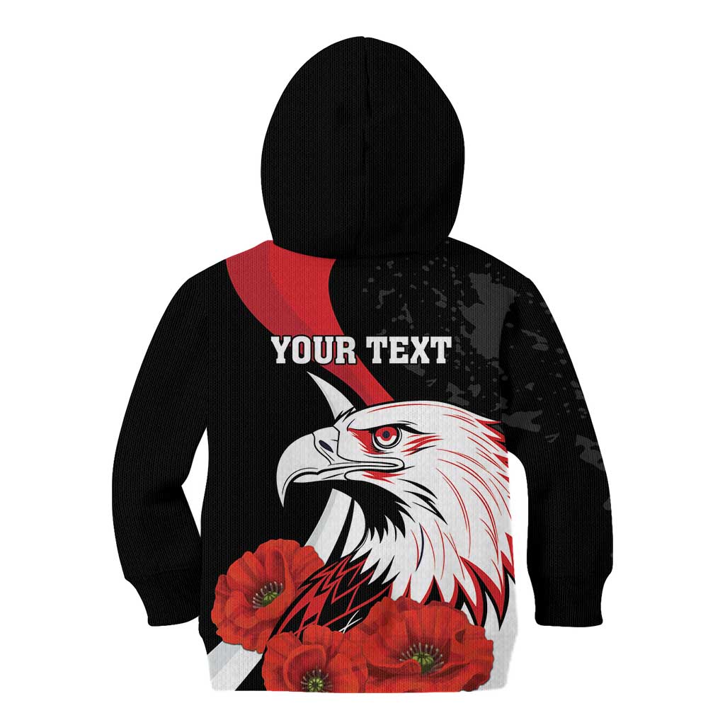 Personalized Poland Eagle Kid Hoodie Rzeczpospolita Polska Poppy Flower