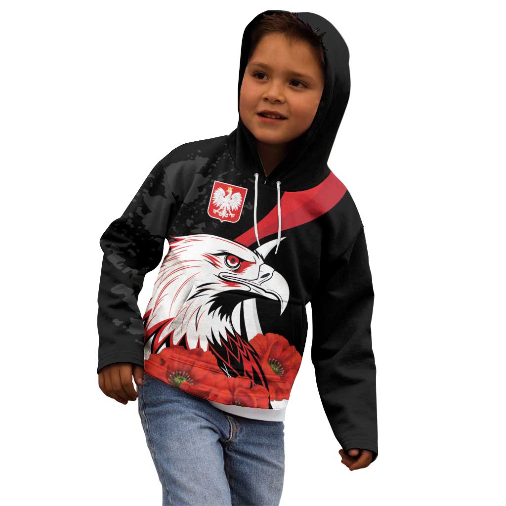 Personalized Poland Eagle Kid Hoodie Rzeczpospolita Polska Poppy Flower