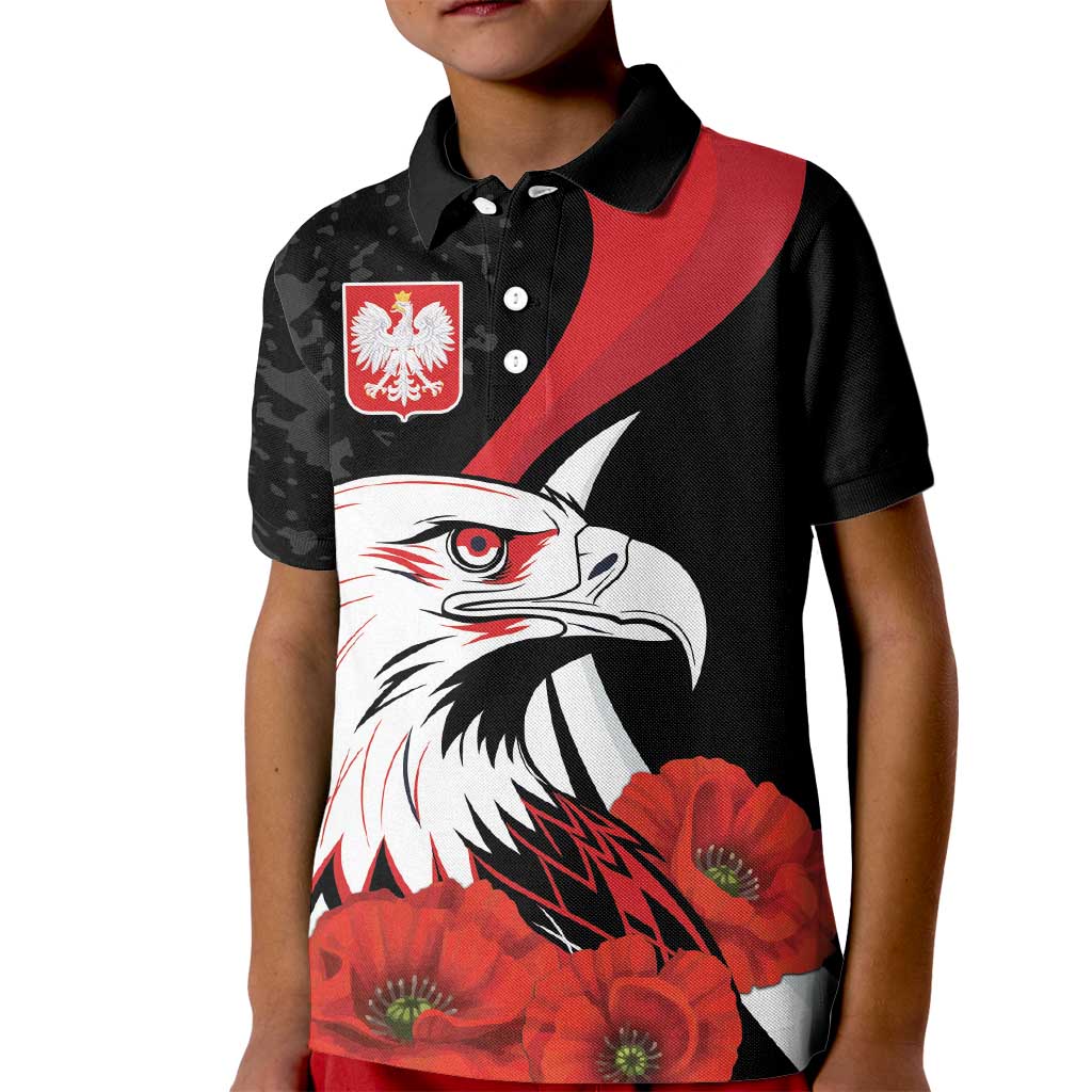 Personalized Poland Eagle Kid Polo Shirt Rzeczpospolita Polska Poppy Flower