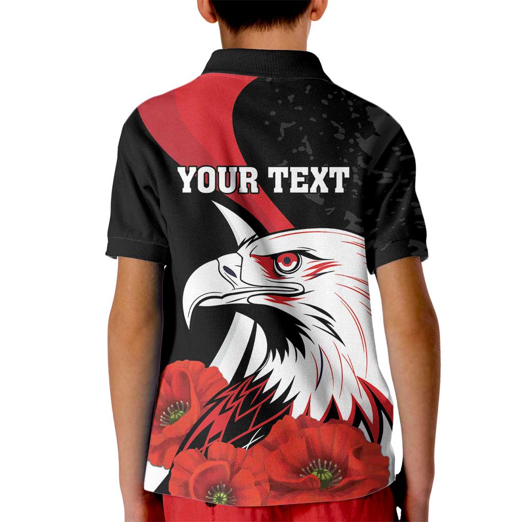Personalized Poland Eagle Kid Polo Shirt Rzeczpospolita Polska Poppy Flower