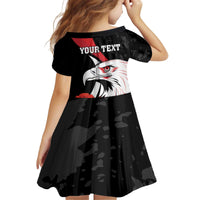 Personalized Poland Eagle Kid Short Sleeve Dress Rzeczpospolita Polska Poppy Flower