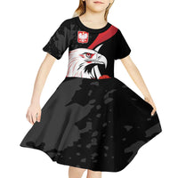 Personalized Poland Eagle Kid Short Sleeve Dress Rzeczpospolita Polska Poppy Flower
