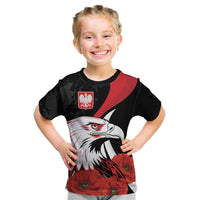 Personalized Poland Eagle Kid T Shirt Rzeczpospolita Polska Poppy Flower