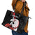 Personalized Poland Eagle Leather Tote Bag Rzeczpospolita Polska Poppy Flower
