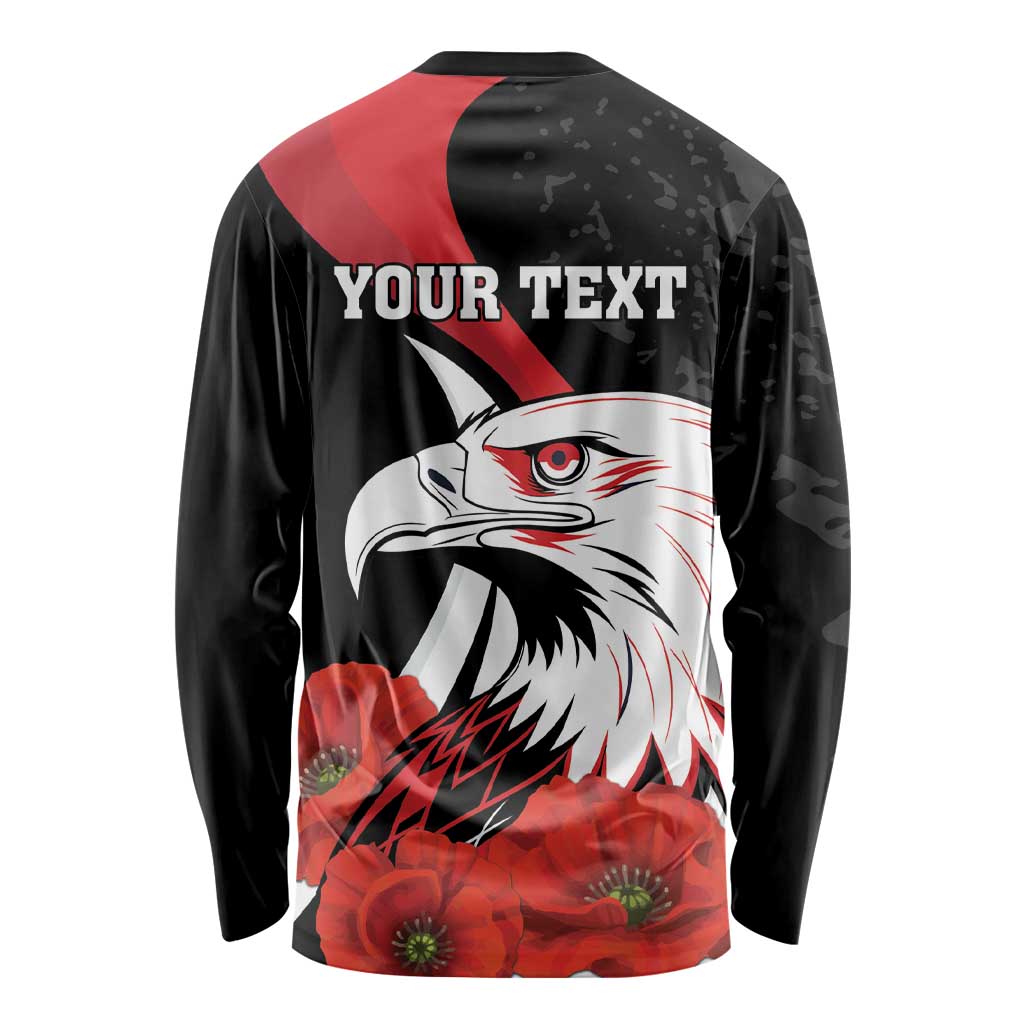 Personalized Poland Eagle Long Sleeve Shirt Rzeczpospolita Polska Poppy Flower