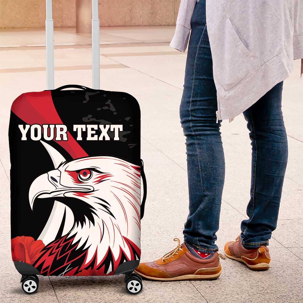 Personalized Poland Eagle Luggage Cover Rzeczpospolita Polska Poppy Flower