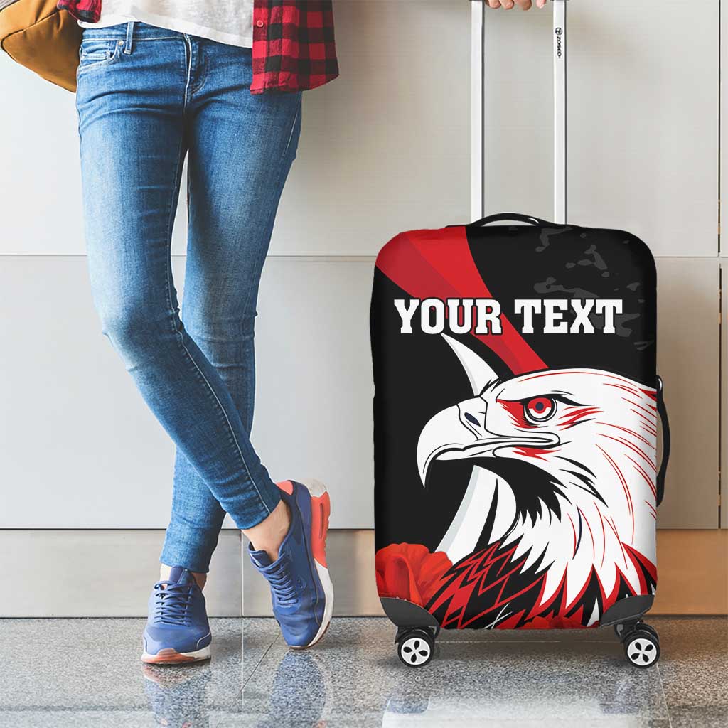 Personalized Poland Eagle Luggage Cover Rzeczpospolita Polska Poppy Flower