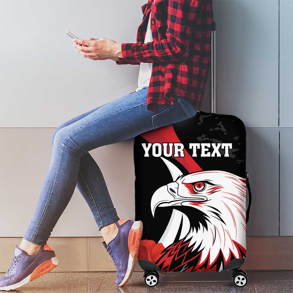 Personalized Poland Eagle Luggage Cover Rzeczpospolita Polska Poppy Flower