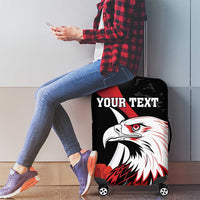 Personalized Poland Eagle Luggage Cover Rzeczpospolita Polska Poppy Flower