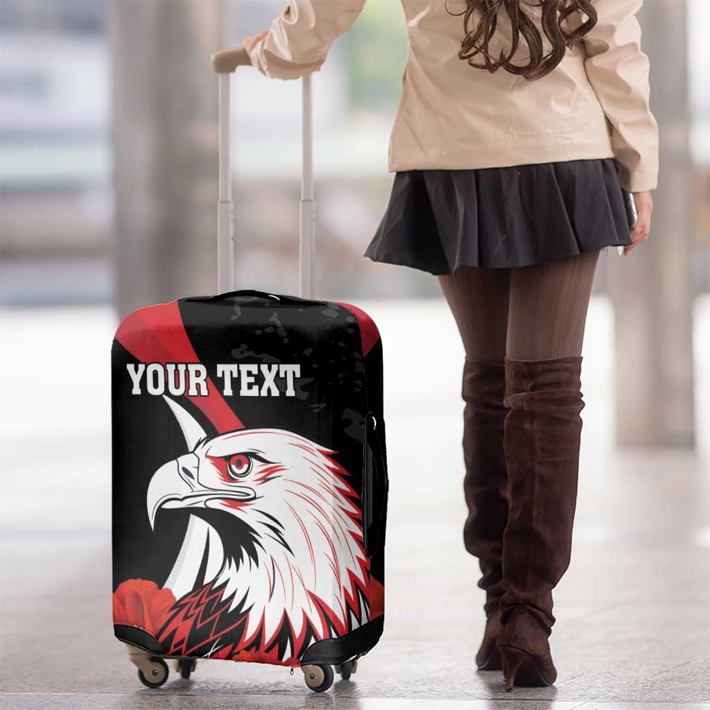 Personalized Poland Eagle Luggage Cover Rzeczpospolita Polska Poppy Flower