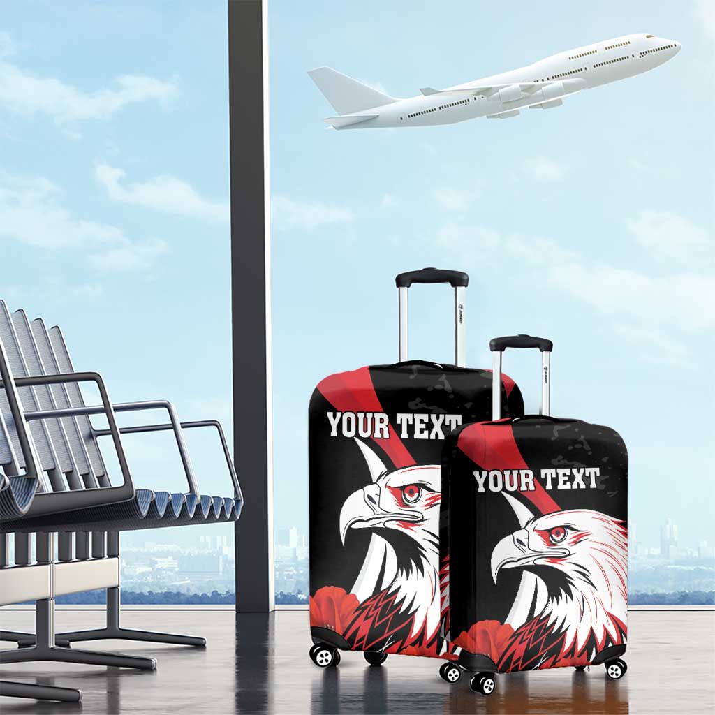 Personalized Poland Eagle Luggage Cover Rzeczpospolita Polska Poppy Flower