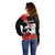 Personalized Poland Eagle Off Shoulder Sweater Rzeczpospolita Polska Poppy Flower