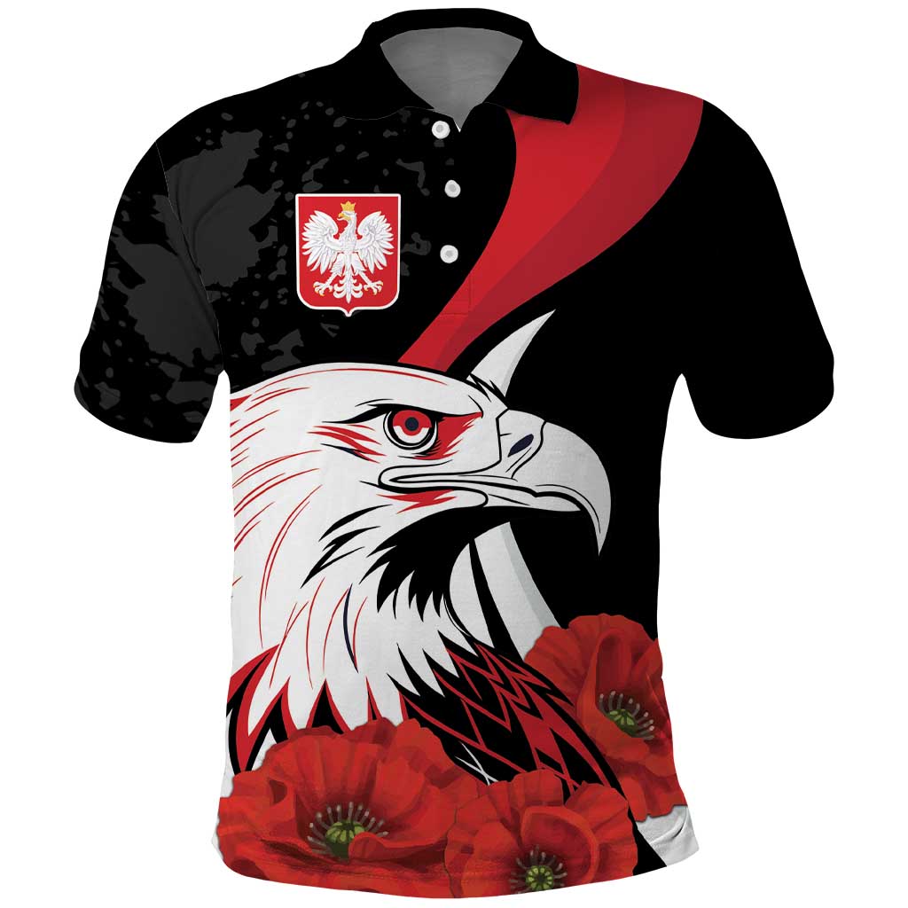 Personalized Poland Eagle Polo Shirt Rzeczpospolita Polska Poppy Flower