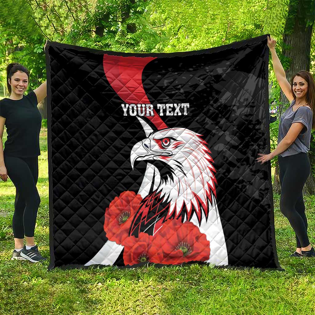 Personalized Poland Eagle Quilt Rzeczpospolita Polska Poppy Flower