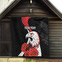 Personalized Poland Eagle Quilt Rzeczpospolita Polska Poppy Flower