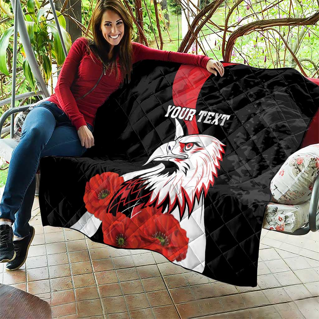 Personalized Poland Eagle Quilt Rzeczpospolita Polska Poppy Flower