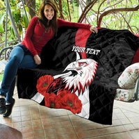 Personalized Poland Eagle Quilt Rzeczpospolita Polska Poppy Flower