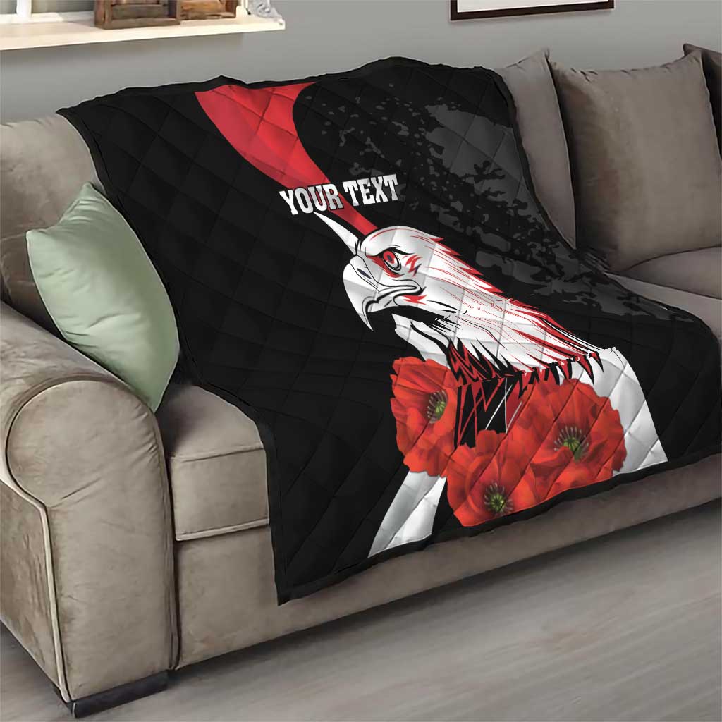 Personalized Poland Eagle Quilt Rzeczpospolita Polska Poppy Flower