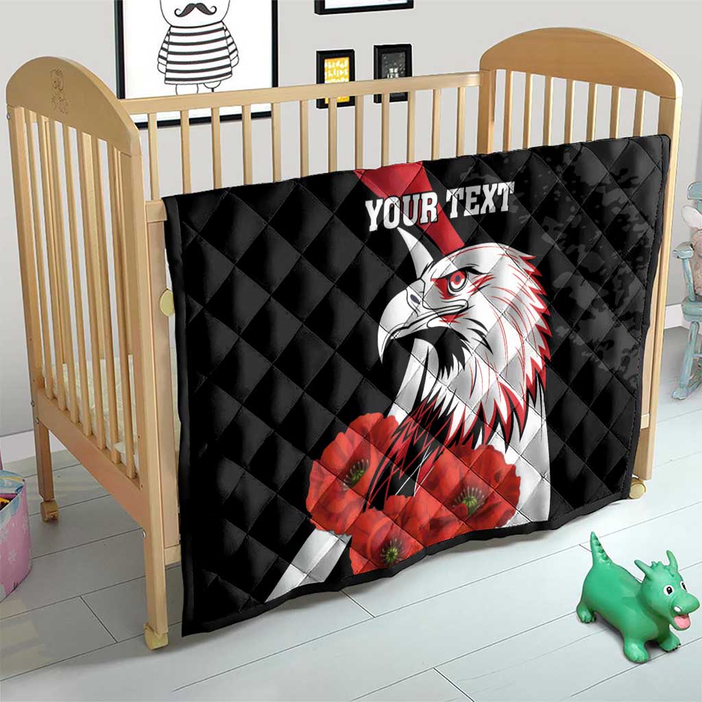 Personalized Poland Eagle Quilt Rzeczpospolita Polska Poppy Flower