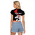Personalized Poland Eagle Raglan Cropped T Shirt Rzeczpospolita Polska Poppy Flower