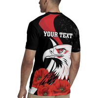 Personalized Poland Eagle Rugby Jersey Rzeczpospolita Polska Poppy Flower