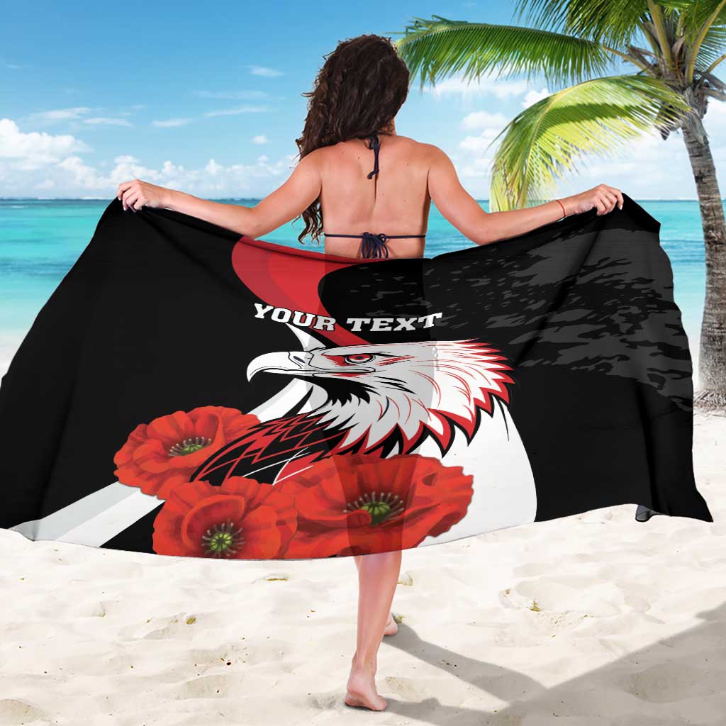 Personalized Poland Eagle Sarong Rzeczpospolita Polska Poppy Flower