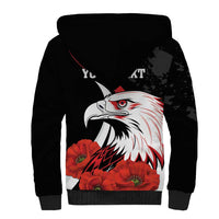 Personalized Poland Eagle Sherpa Hoodie Rzeczpospolita Polska Poppy Flower