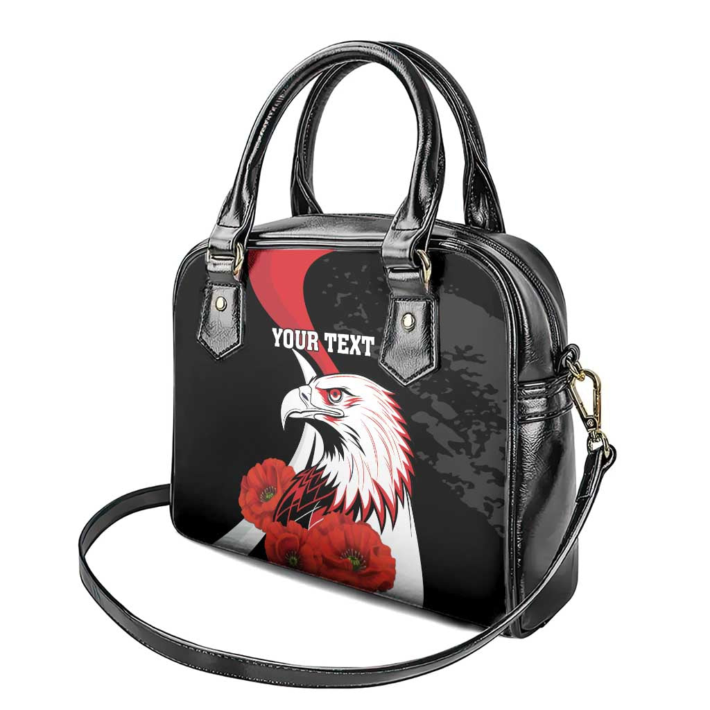 Personalized Poland Eagle Shoulder Handbag Rzeczpospolita Polska Poppy Flower