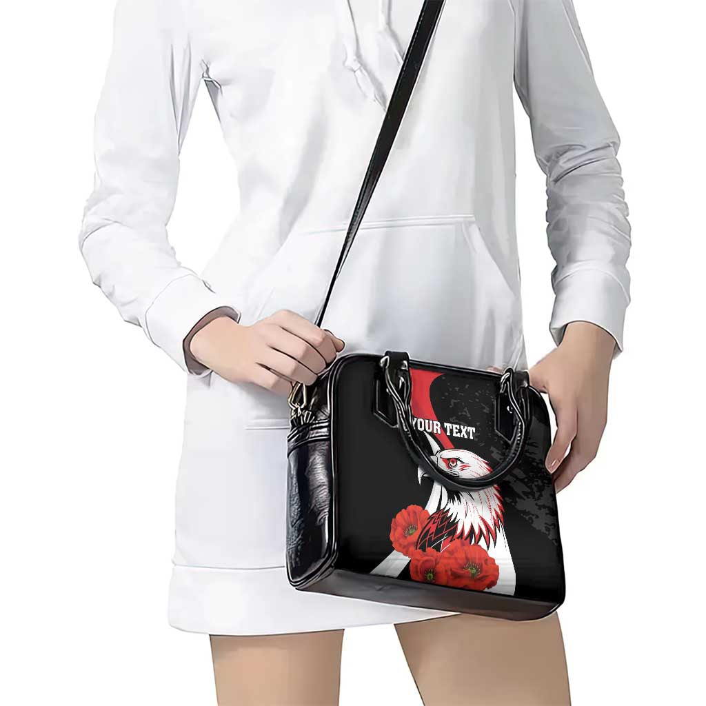 Personalized Poland Eagle Shoulder Handbag Rzeczpospolita Polska Poppy Flower