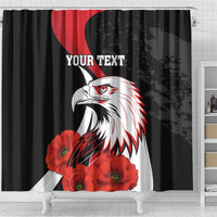 Personalized Poland Eagle Shower Curtain Rzeczpospolita Polska Poppy Flower