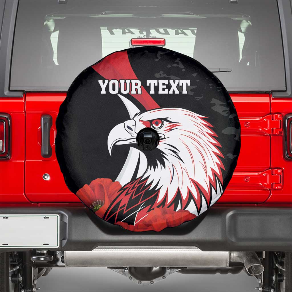 Personalized Poland Eagle Spare Tire Cover Rzeczpospolita Polska Poppy Flower