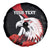 Personalized Poland Eagle Spare Tire Cover Rzeczpospolita Polska Poppy Flower